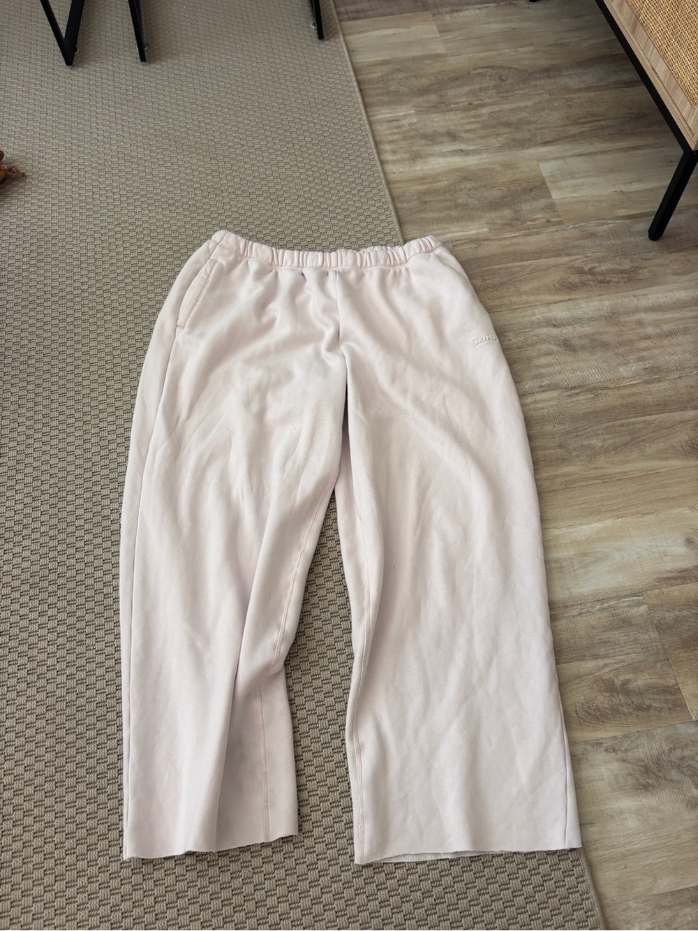 SKIMS Pale Pink Fleece Lounge Pants
